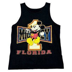 VINTAGE 90s DISNEY Mickey Mouse Florida Retro Sleeveless Tank Top Small
